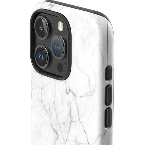 White Marble iPhone 16 Pro Max Impact Case